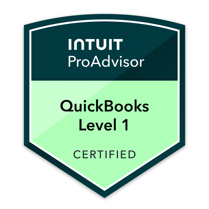 Intuit ProAdvisor — QuickBooks Level 1 Certified